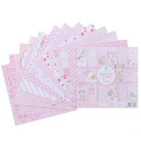 Набор бумаги "Лапочка Дочка", 12 листов, 14,5*14,5 см, 160 г/м2 от АртУзор
