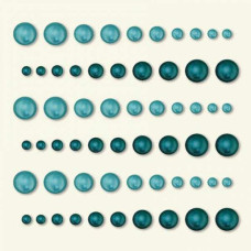 Набір напівперлин Opaline Teal Aquamarine 60 шт.,  BasicGrey