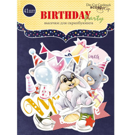 Набір вирубування для скрапбукінгу 41 шт Birthday Party від Scrapmir