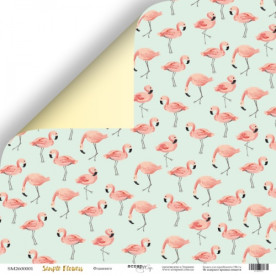 Лист двусторонней бумаги Фламинго 30*30 см от Scrapmir