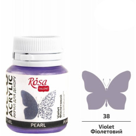 Акрил для декора, 78 Фиолетовый, перламутр, 20 мл, ROSA TALENT