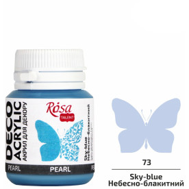 Акрил для декору, 81 Небесно-блакитний, перламутр, 20 мл, ROSA TALENT