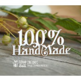 Чіпборд напис "100% HandMade", 45 * 25 мм від ScrapBox