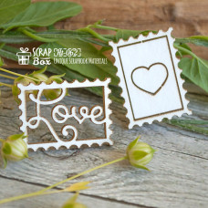 Чіпборд марки Love, 20 * 27 мм від ScrapBox