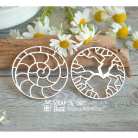 Чипборд круги "Природные" маленькие, 45*45 мм от ScrapBox