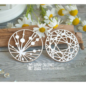 Чипборд круги "Переплетенные" маленькие, 45*45 мм от ScrapBox