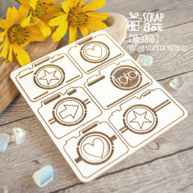 Чіпборд набір фотоапарати, 82 * 100 мм від ScrapBox