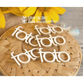 Чипборд надписи "Foto" (5 шт.), 2,5 см от ScrapBox