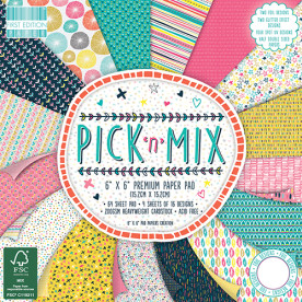 Набор бумаги Pick n Mix, 16 листов , 15*15 см от First Edition