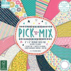 Набір паперу Pick n Mix, 16 аркушів, 20 * 20 см від First Edition