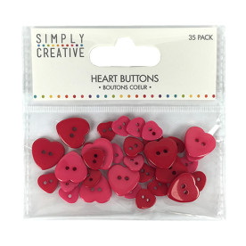 Набір ґудзиків Red, 38 шт від Simply Creative