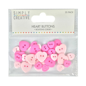 Набір ґудзиків Pink, 38 шт від Simply Creative