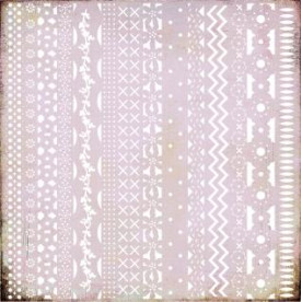 Аркуш паперу з візерунками Kioshi Doilies - Ribbon від BasicGrey