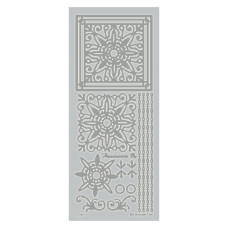 Контурні наклейки Silver Square Medallion, 10 * 23 см від Dovecraft