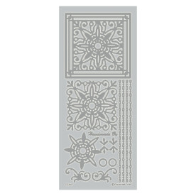 Контурные наклейки Silver Square Medallion, 10*23 см, Dovecraft