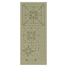 Контурні наклейки Gold Square Medallion, 10 * 23 см від Dovecraft