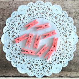 Набор деревянных прищепок , цвет розовый, 10 шт, 2,5 см от Hobby&You