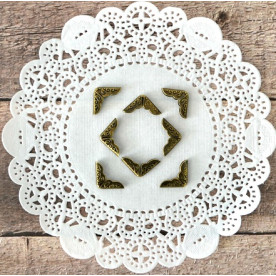 Уголки металлические фигурные, бронза, 1,5*1,5 см , 8 шт от Hobby&You
