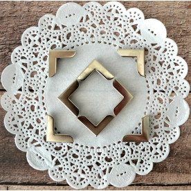 Куточки металеві фігурні, срібло, 2,7 * 1,9 см, 8 шт від Hobby & You