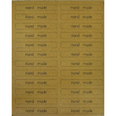 Стикеры крафт бумага , "Hand made", 1 лист, 24 шт, Hobby&You