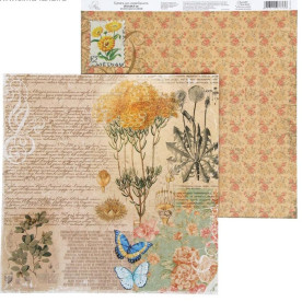 Папір для скрапбукінгу "Текст", 30 * 30 см 160 гр / м2 від АртУзор