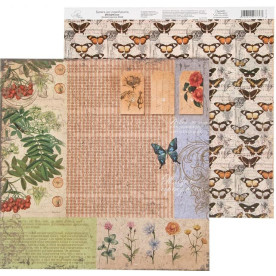 Папір для скрапбукінгу "Рослинний фон", 29,5 * 29,5 см 180 гр / м2 від АртУзор