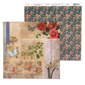 Бумага для скрапбукинга "Цветочные мотивы", 29,5*29,5 см 180 гр/м2 от АртУзор