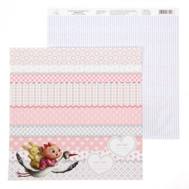 Папір для скрапбукінгу "Мої батьки з малишкой", 29,5 *29,5 см 180 гр / м2 від АртУзор