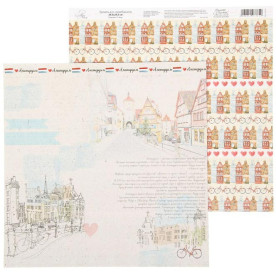 Папір для скрапбукінгу "Амстердам", 29,5 * 29,5 см 180 гр / м2 від АртУзор