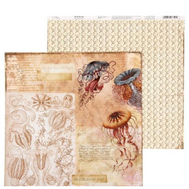 Папір для скрапбукінгу "Медузи", 29,5 * 29,5 см 180 гр / м2 від АртУзор