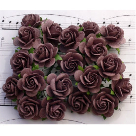 Набор розочек 25 мм коричневого цвета, 5 шт.
