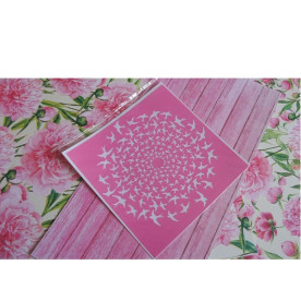 Трафарет "Ластівки", багаторазовий, розмір 15 * 15 см від ScrapEgo