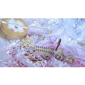 Набір дерев'яного декору в коробочці 10 шт від ScrapEgo