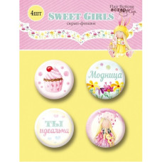 Набір скрап-фішок для скрапбукінгу Sweet Girls від Scrapmir