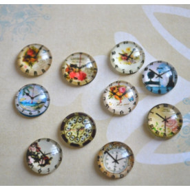 Набор стеклянных кабошонов Мгновение, 10 шт, 12 мм