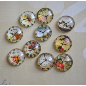 Набір скляних кабошонов Vintage, 10 шт, 12 мм