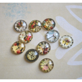 Набір скляних кабошонов Vintage 1, 10 шт, 12 мм