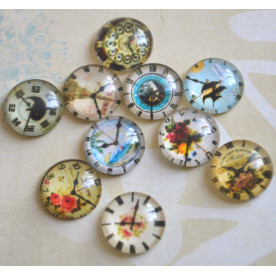 Набор стеклянных кабошонов Vintage 2, 10 шт, 12 мм