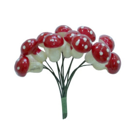 Набор веточек Грибочки Мухоморы, 12 шт от Hobby&You