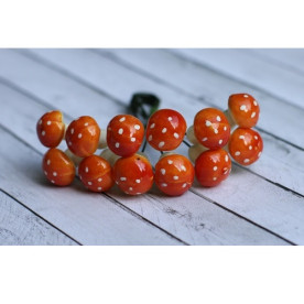 Набор веточек грибочки оранжевые, 12 шт от Hobby&You