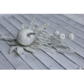 Букетик с яблочком в глиттере, белый от Hobby&You