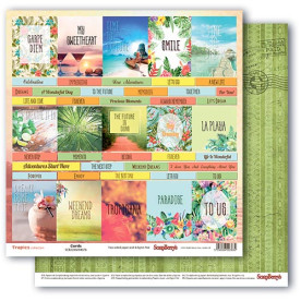 Двусторонняя бумага Карточки (англ), 30,5х30,5 см от ScrapBerry's