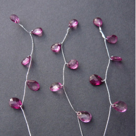 Стрази на стеблі, фіолетові, 1 гілочка