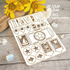 Чипборд набор "Travel Book", 76*105 мм от ScrapBox