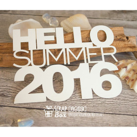 Чіпборд Картка Hello 2016, 100 * 75 мм від Scrapbox