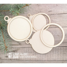 Вкладиш для альбому в формі ялинкового кульки, 3 шт, 100 * 124 мм від Scrapbox