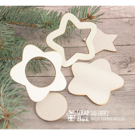 Вкладиші для альбому в формі зірочок, 3 шт, 70 * 68 мм від Scrapbox