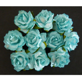 Набор 5 диких розочек голубого цвета, 30 мм