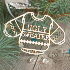 Чіпборд светр із написом "Ugly Sweater", 73 * 46 мм від Scrapbox