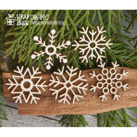 Чіпборд колекція з п'яти сніжинок, 26 * 26 мм від Scrapbox